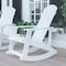 Flash Furniture White Poly Resin Adirondack Style Rocking Chair JJ-C14705-WH-GG - alternate 1
